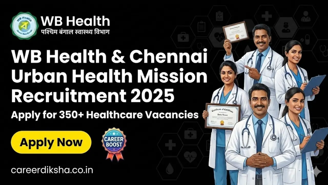 WB Health & Chennai City Urban Health Mission Recruitment 2025: Apply for 350+ Vacancies banner - Lab Technician Jobs 2026 Apply Online