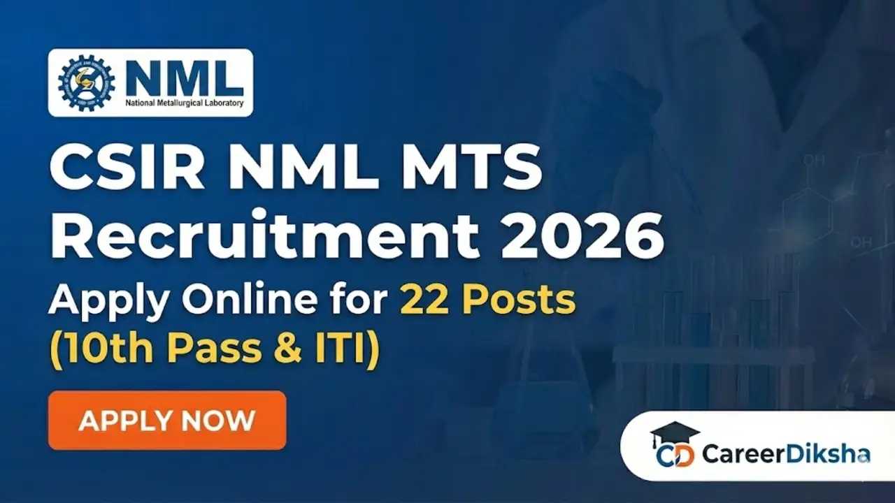 CSIR NML MTS Vacancy 2026: 10th Pass Jobs at National Metallurgical Laboratory - Apply Now! banner - ITI Jobs 2026 Apply Online