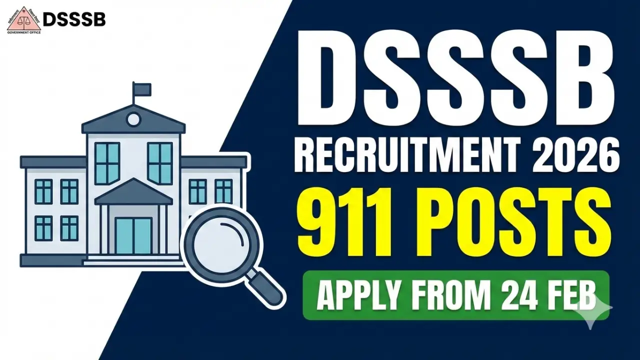 DSSSB Recruitment 2026 Notification Released – 911 Posts, Eligibility, Age Limit & Apply Online banner