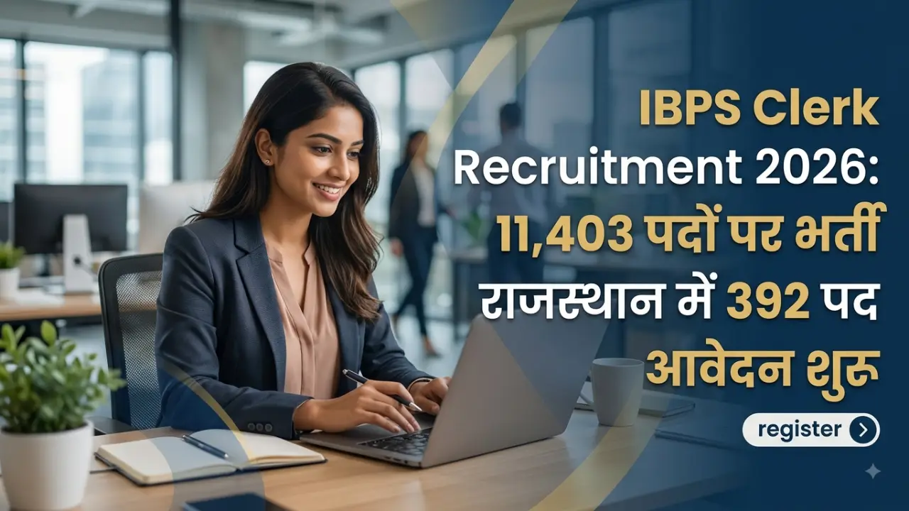 New government jobs 2025 online apply - IBPS Clerk Recruitment 2026: 11,403 पदों पर भर्ती, राजस्थान में 392 पद, आवेदन शुरू