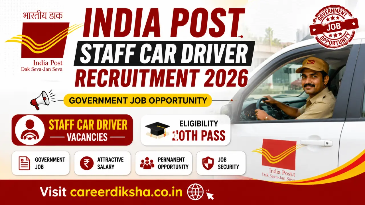 India Post Staff Car Driver Recruitment 2026 Notification Out: Eligibility, Salary & Apply Offline banner