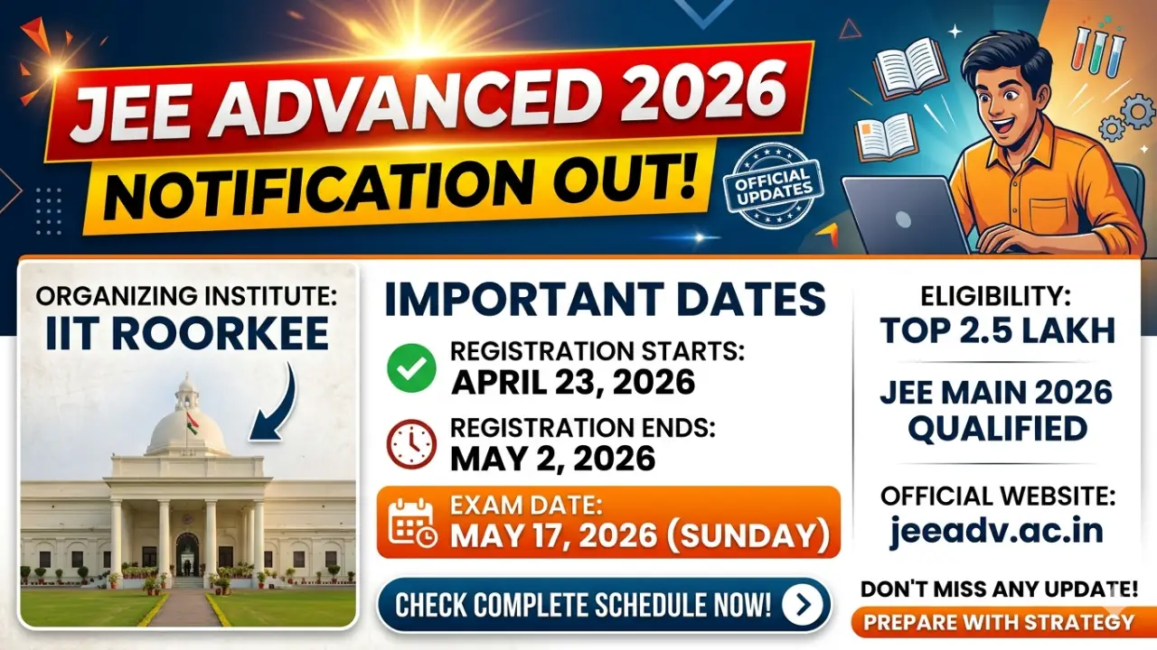 New government jobs 2025 online apply - JEE Advanced 2026 Notification Out: Check Exam Date, Registration & Eligibility Criteria