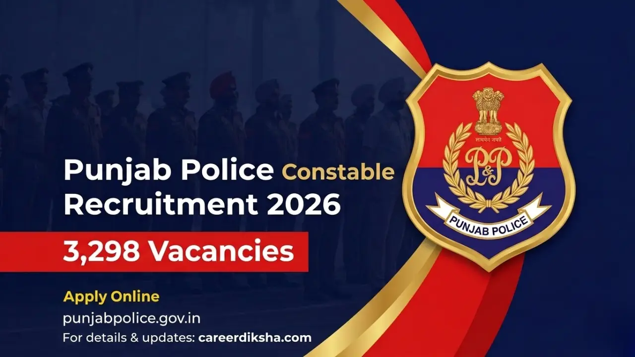 New government jobs 2025 online apply - Punjab Police Constable Notification 2026: 3298 पदों के लिए आवेदन शुरू, योग्यता और चयन प्रक्रिया देख