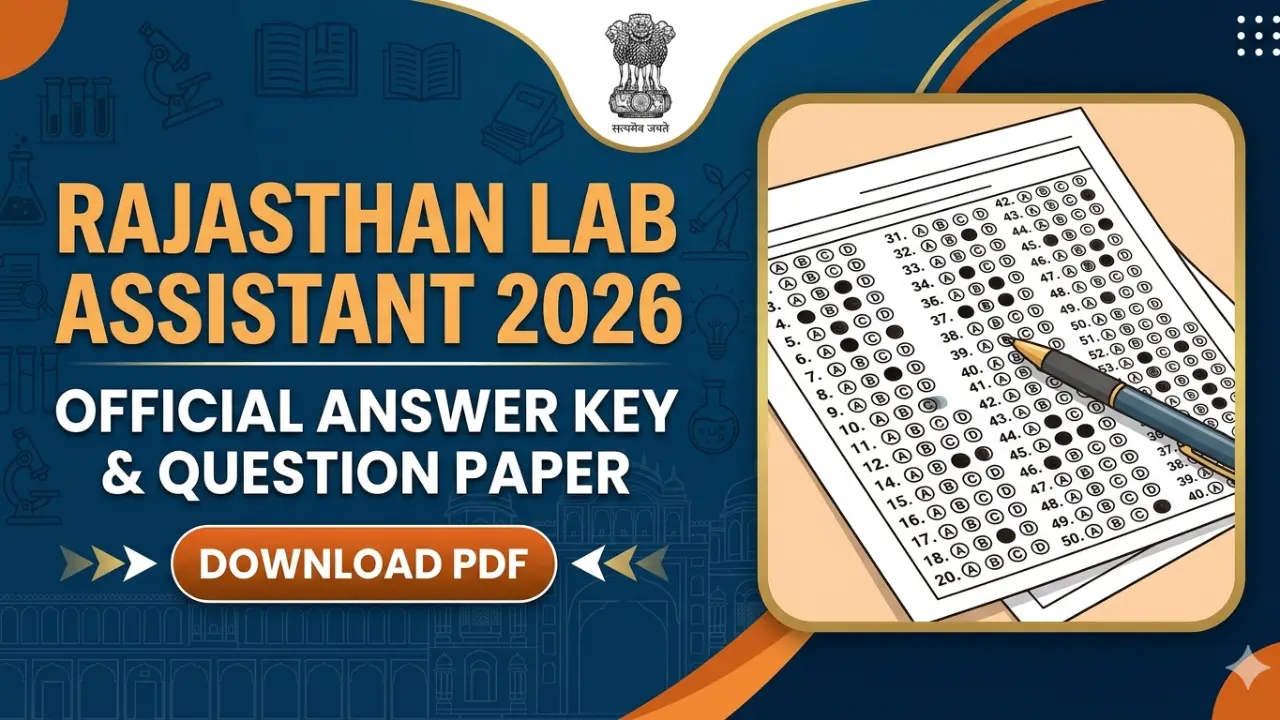 New government jobs 2025 online apply - Rajasthan Lab Assistant Answer Key 2026: All Shift Answer Key, Question Paper PDF & Expected Cut Off