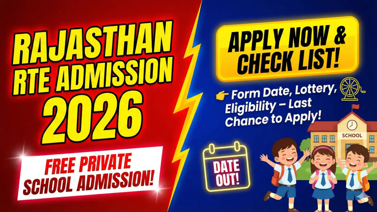 Rajasthan RTE Admission 2026: Free Private School Admission Form Date, Lottery & Eligibility banner