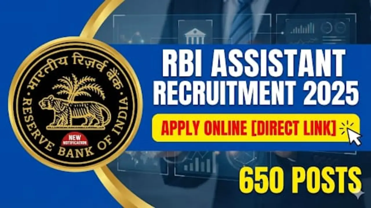 RBI Assistant Recruitment 2025: 650 पदों का नोटिफिकेशन जारी, यहाँ से करें Apply Online [Direct Link] banner - Banking Jobs 2026 Apply Online