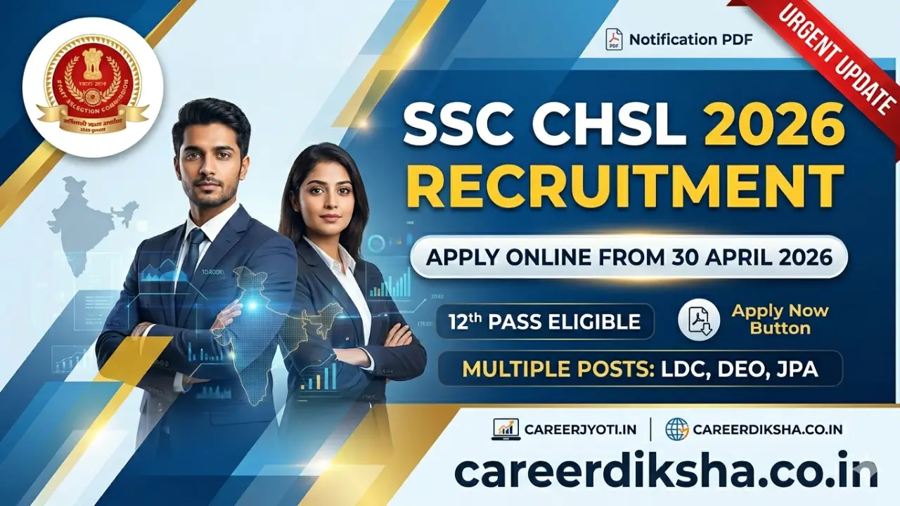 SSC CHSL 2026 Notification Out: Apply Online for LDC, DEO Posts, Eligibility & Direct Link banner - Government Job Vacancy 2025