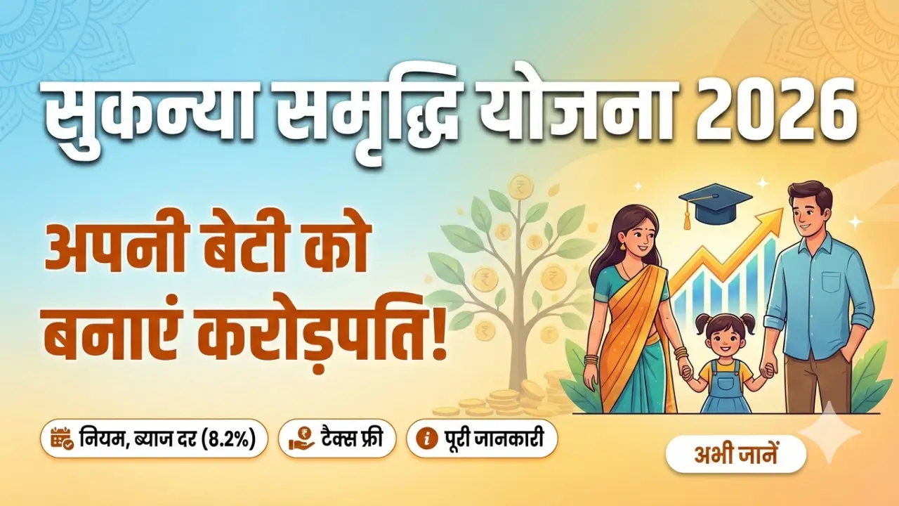 Sukanya Samriddhi Yojana 2026: अपनी बेटी को बनाएं करोड़पति! नियम, ब्याज दर और पूरी जानकारी banner - Government Schemes 2026 List with Eligibility & Benefits